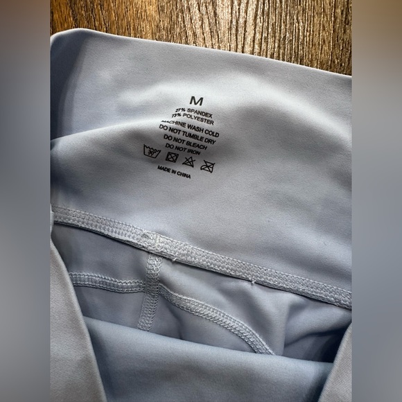 Curves n Combat Boots brand. Powder Blue. Full length leggings - Picture 4 of 8